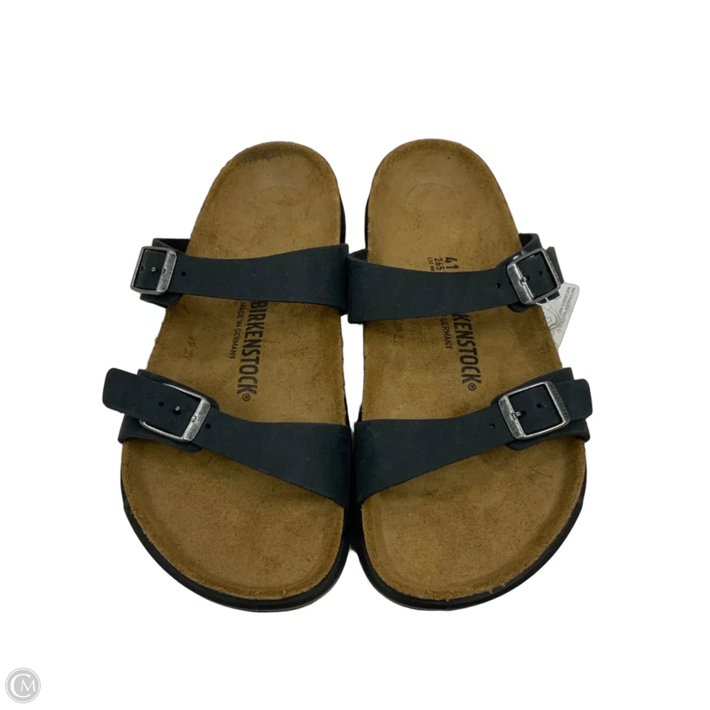 Sandals Flats By Birkenstock In Black, Size: 10