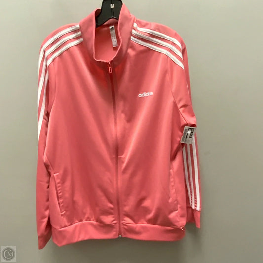 Athletic Jacket By Adidas In Peach, Size: 2x