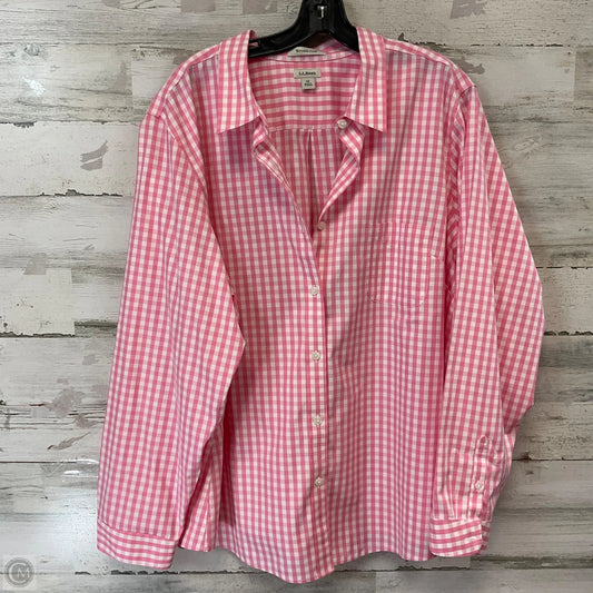 Blouse Long Sleeve By L.l. Bean In Pink, Size: 3x
