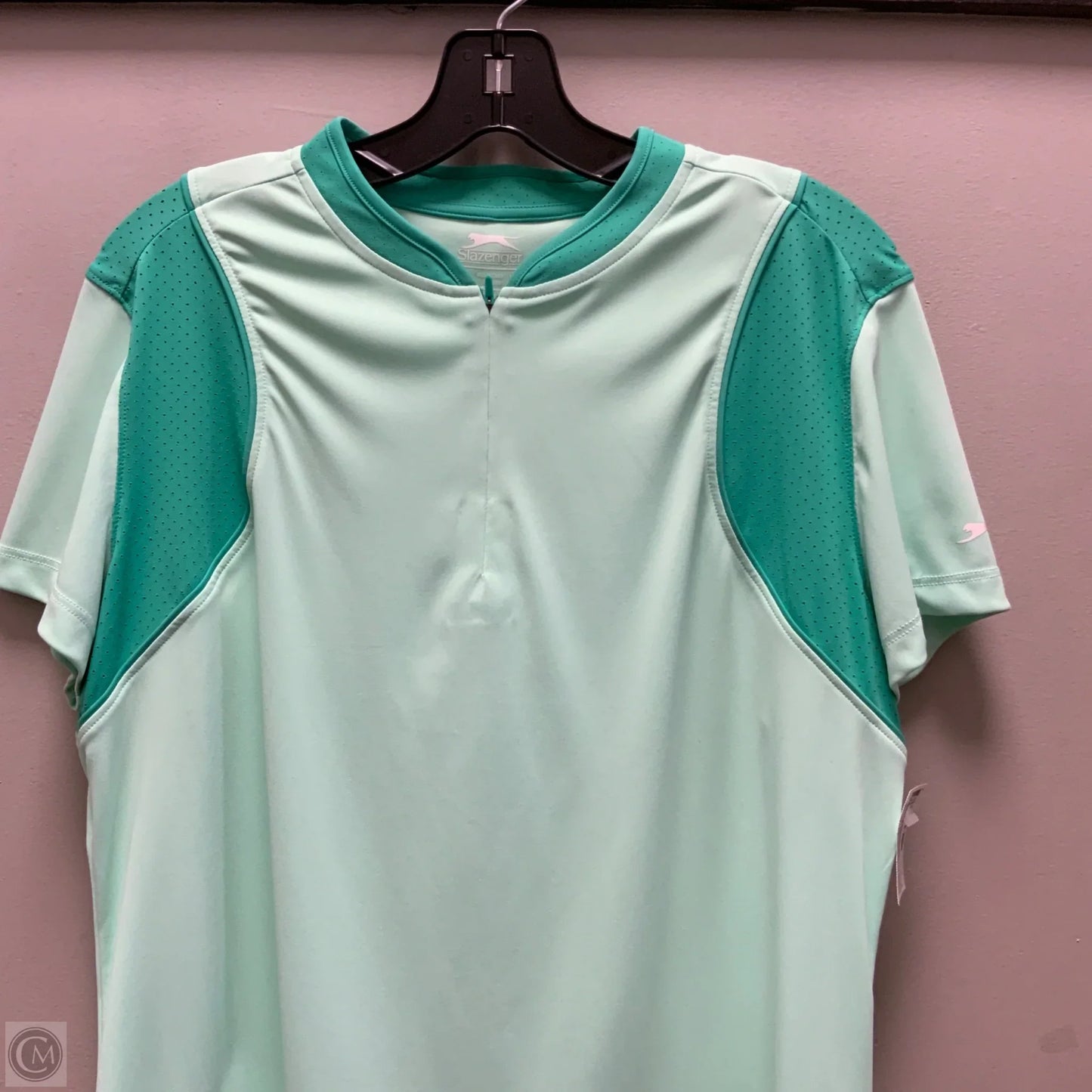 Athletic Top Short Sleeve By Slazenger In Green, Size: Xl