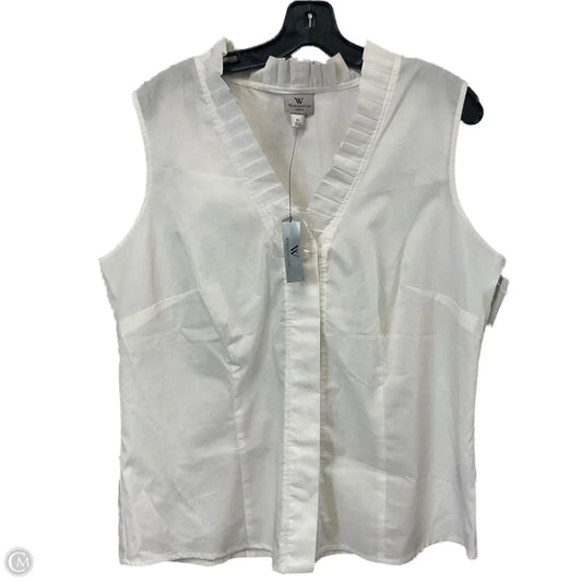 Top Sleeveless By Worthington In White, Size: Xl