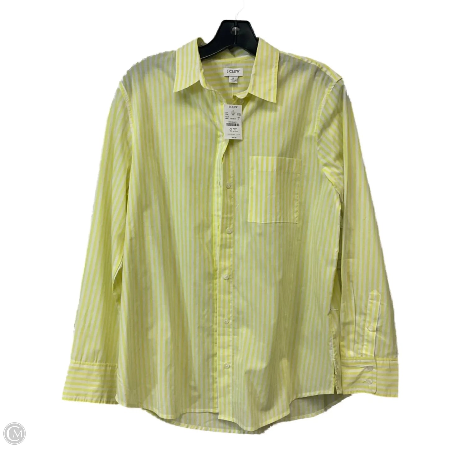 Blouse Long Sleeve By J. Crew In Yellow, Size: S