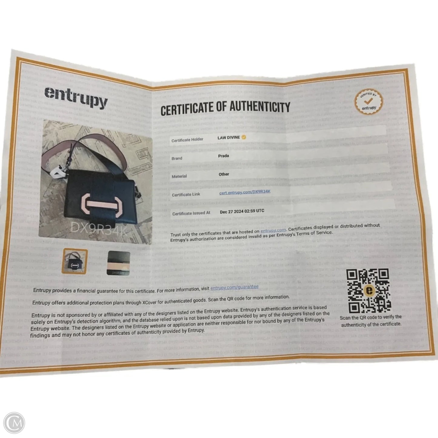 Handbag Luxury Designer By Prada, Size: Medium