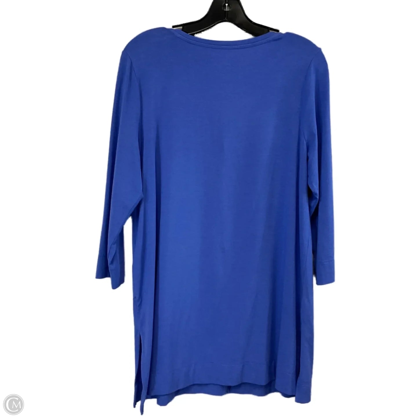 Top 3/4 Sleeve Basic By Chicos In Blue, Size: M