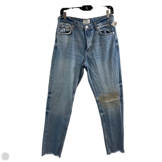 Jeans Straight By Free People In Blue Denim, Size: 6