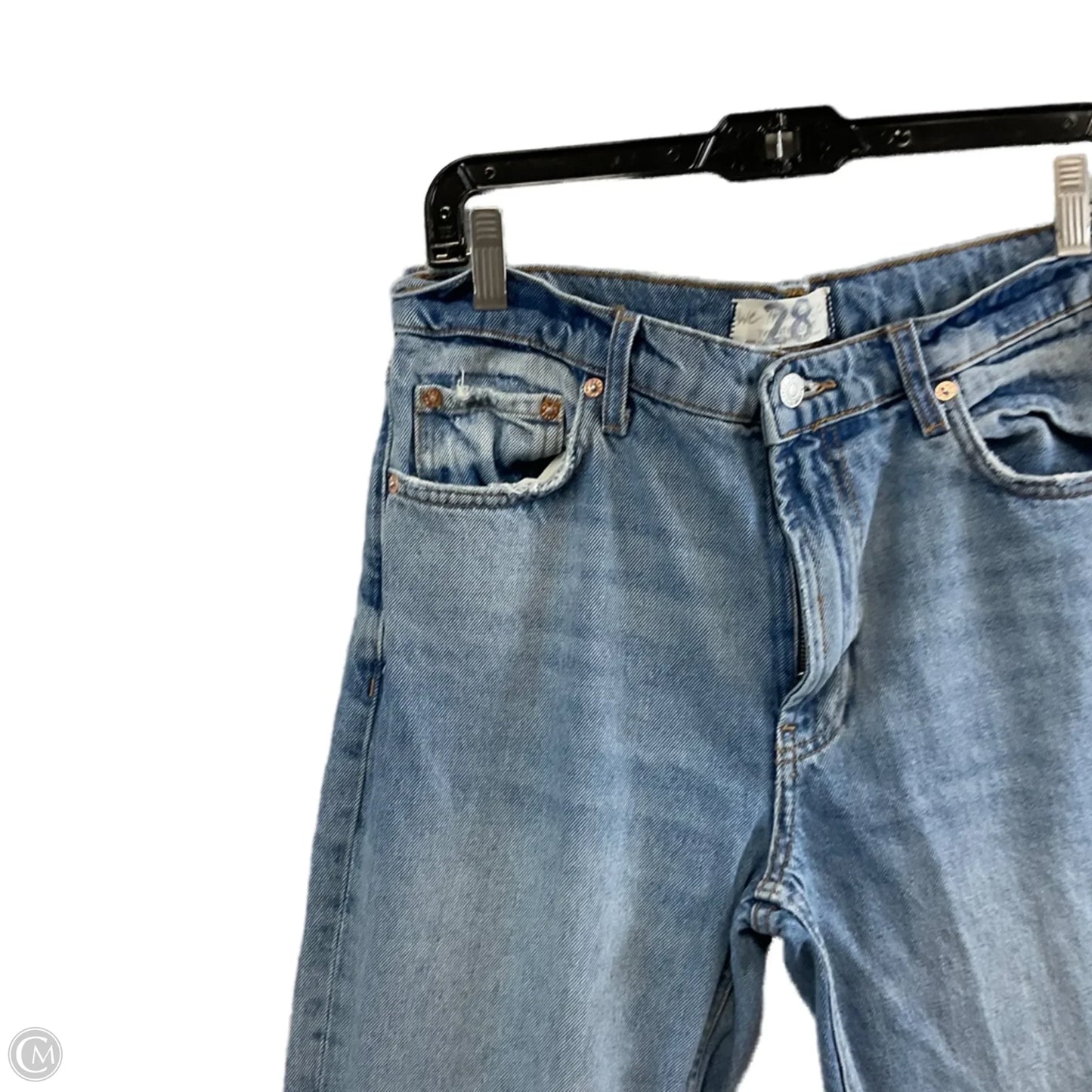 Jeans Straight By Free People In Blue Denim, Size: 6