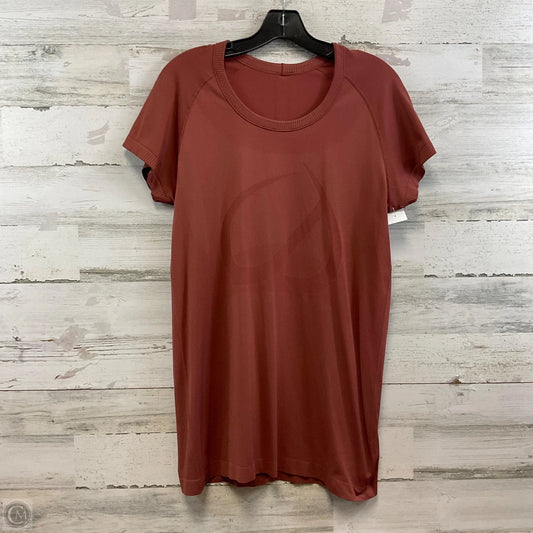 Athletic Top Short Sleeve By Cme In Brown, Size: Xl