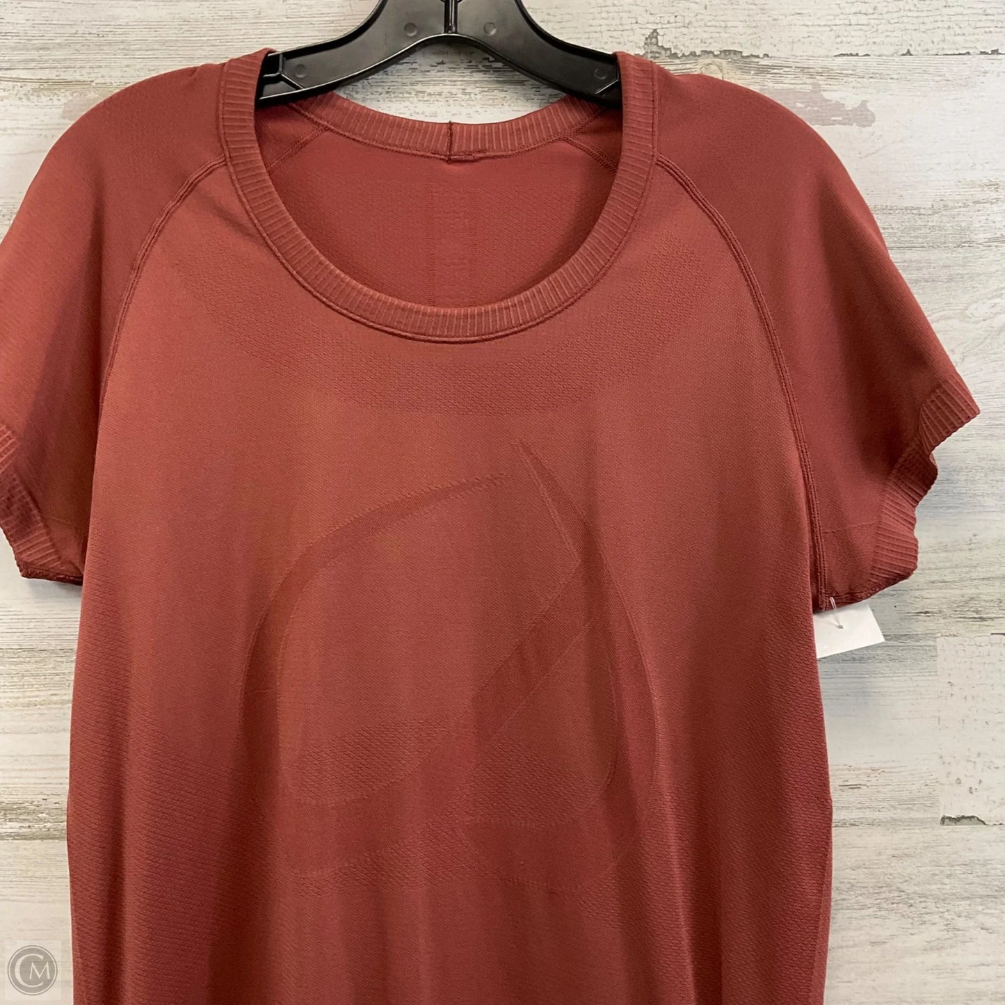 Athletic Top Short Sleeve By Cme In Brown, Size: Xl