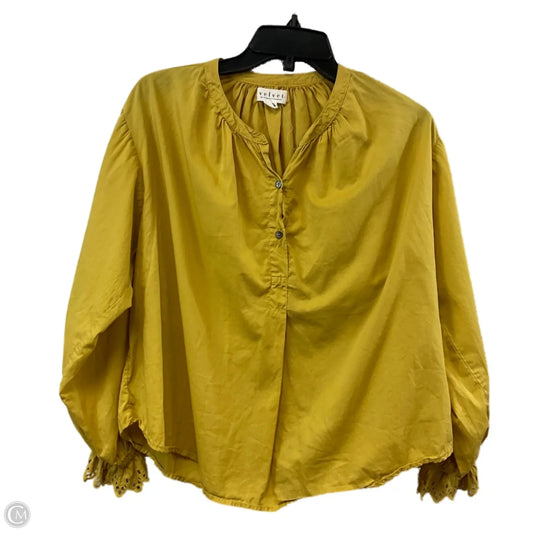 Top Long Sleeve By Velvet In Gold, Size: Xs