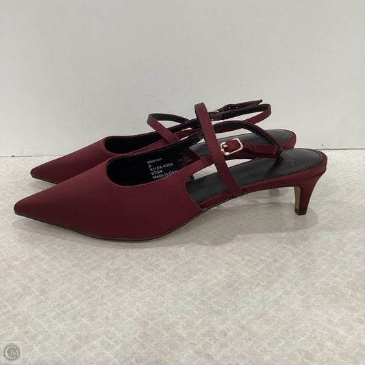Shoes Heels Kitten By Abercrombie And Fitch In Maroon, Size: 9