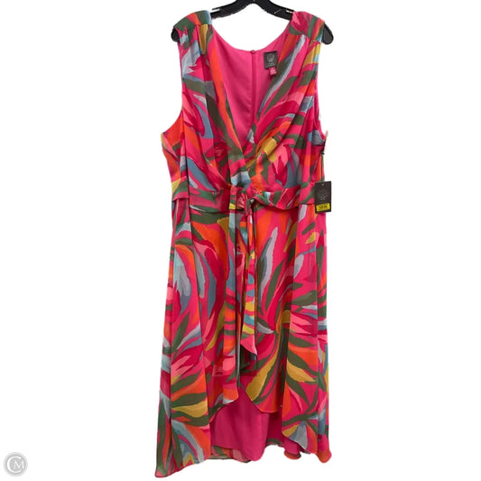 Dress Party Midi By Vince Camuto In Pink, Size: 2x