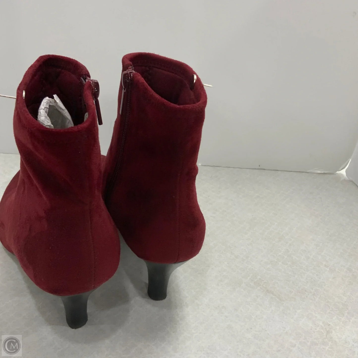 Boots Ankle Heels By Impo In Red, Size: 8.5