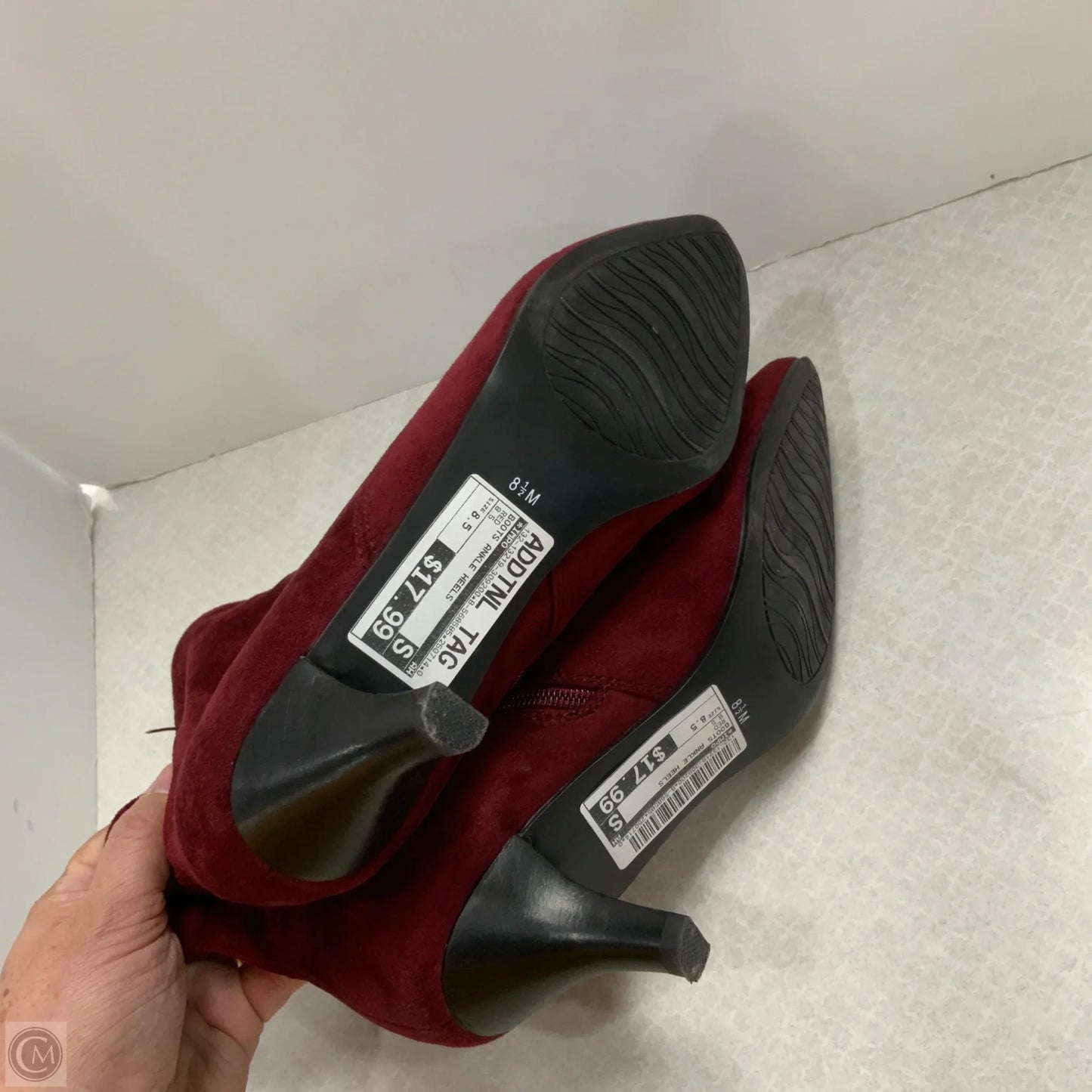 Boots Ankle Heels By Impo In Red, Size: 8.5