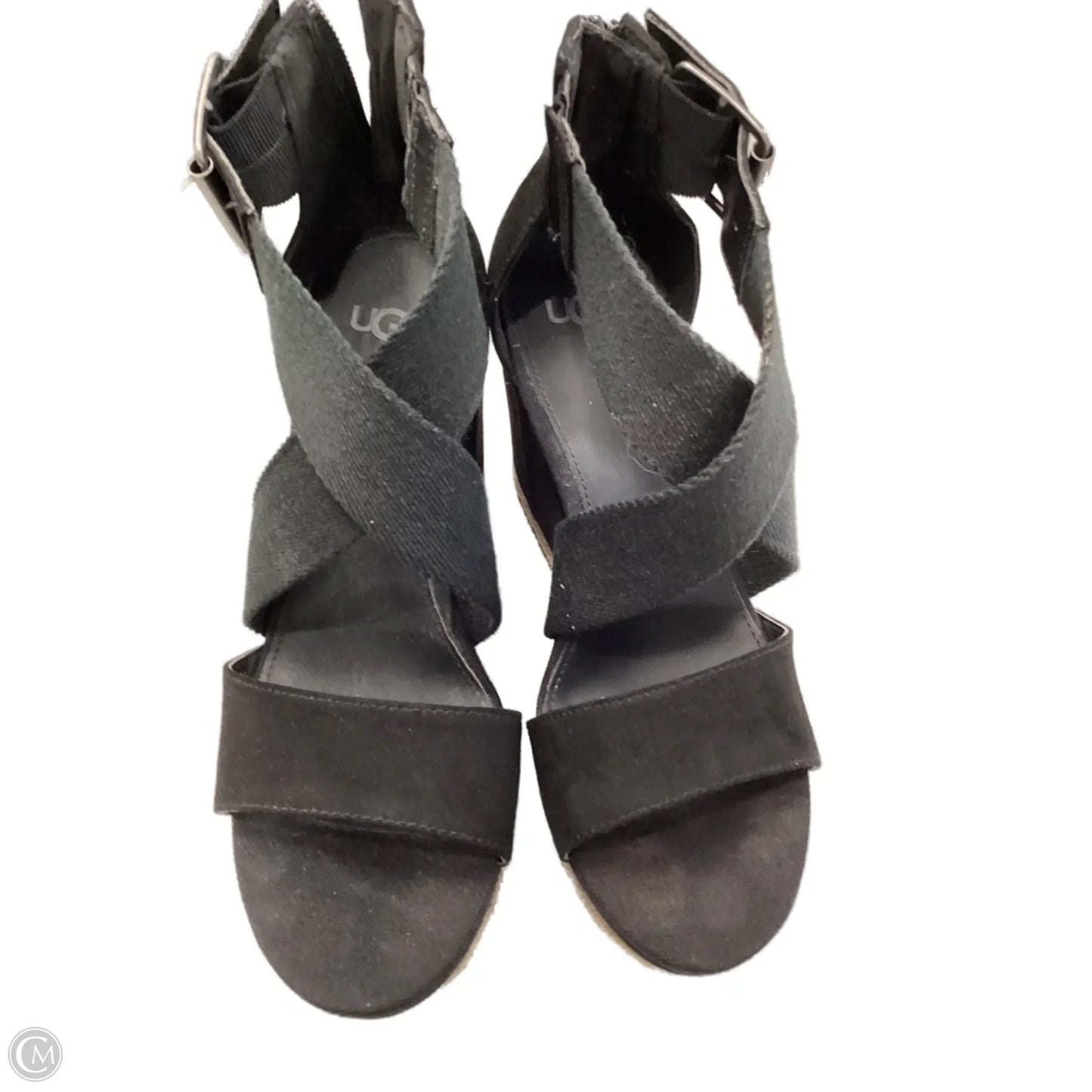 Sandals Designer By Ugg In Black, Size: 7