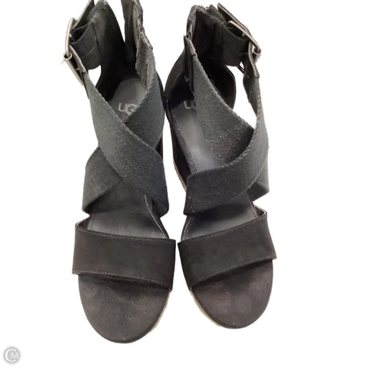 Sandals Designer By Ugg In Black, Size: 7