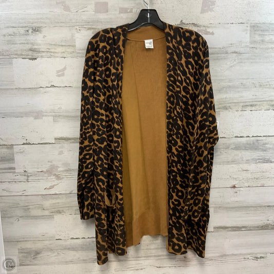 Cardigan By Terra & Sky In Animal Print, Size: 2x