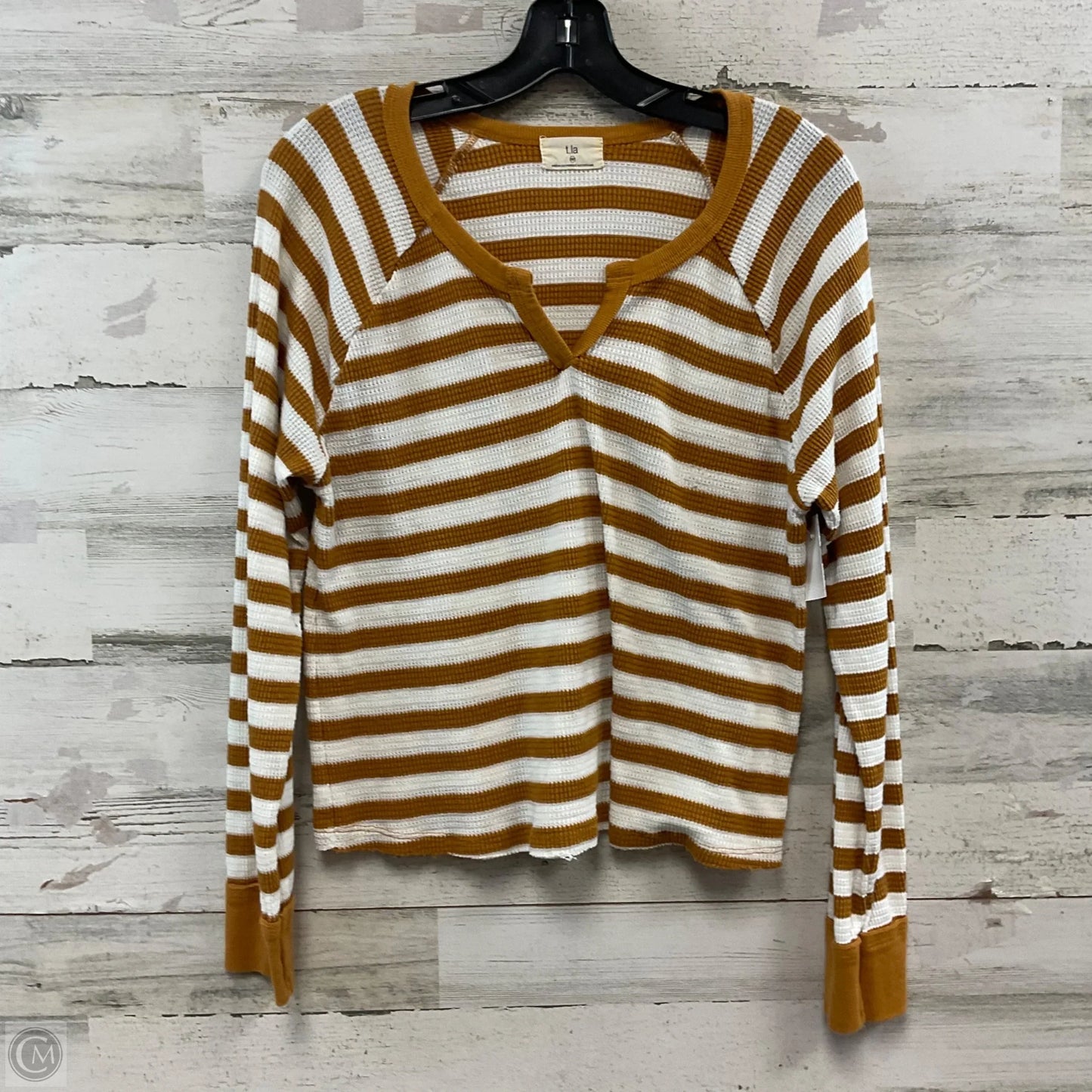 Top Long Sleeve Basic By T.la In Brown, Size: Xsp