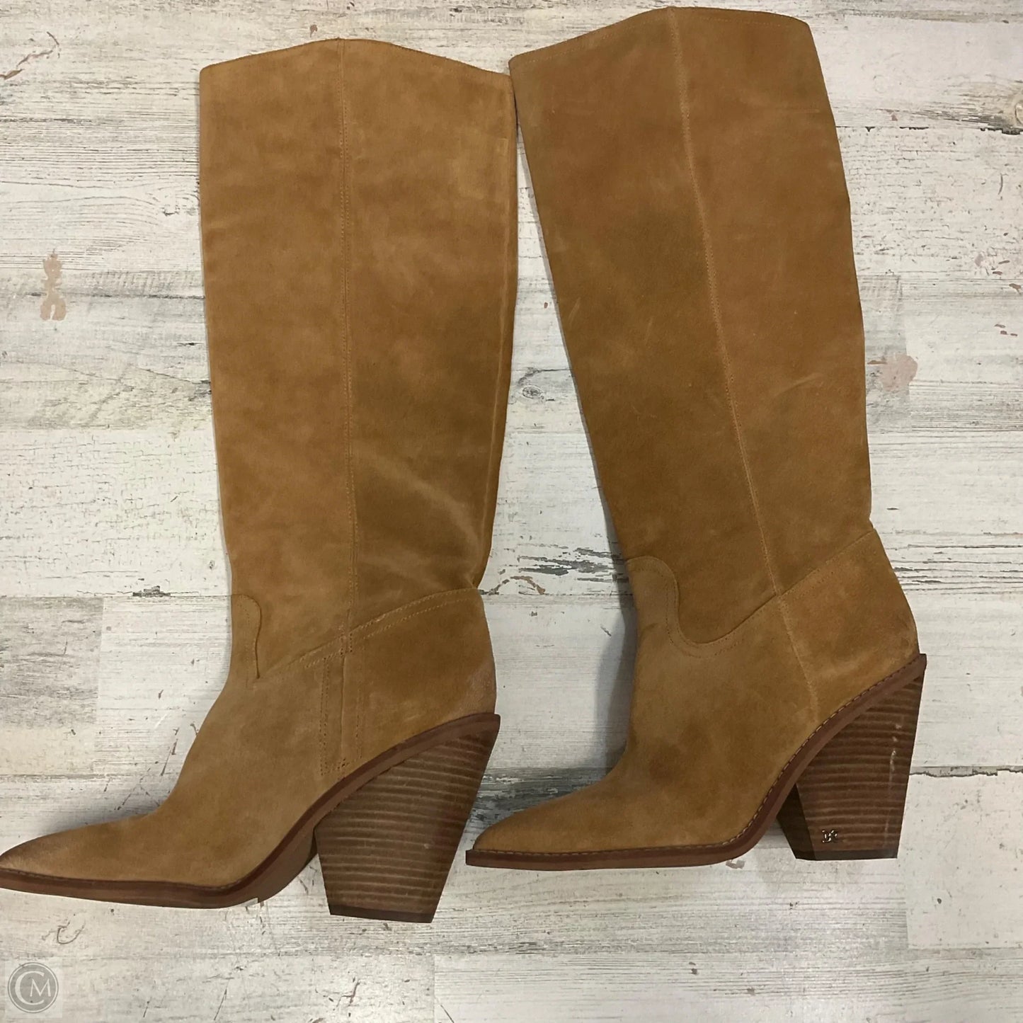 Boots Knee Heels By Sam Edelman In Brown, Size: 10
