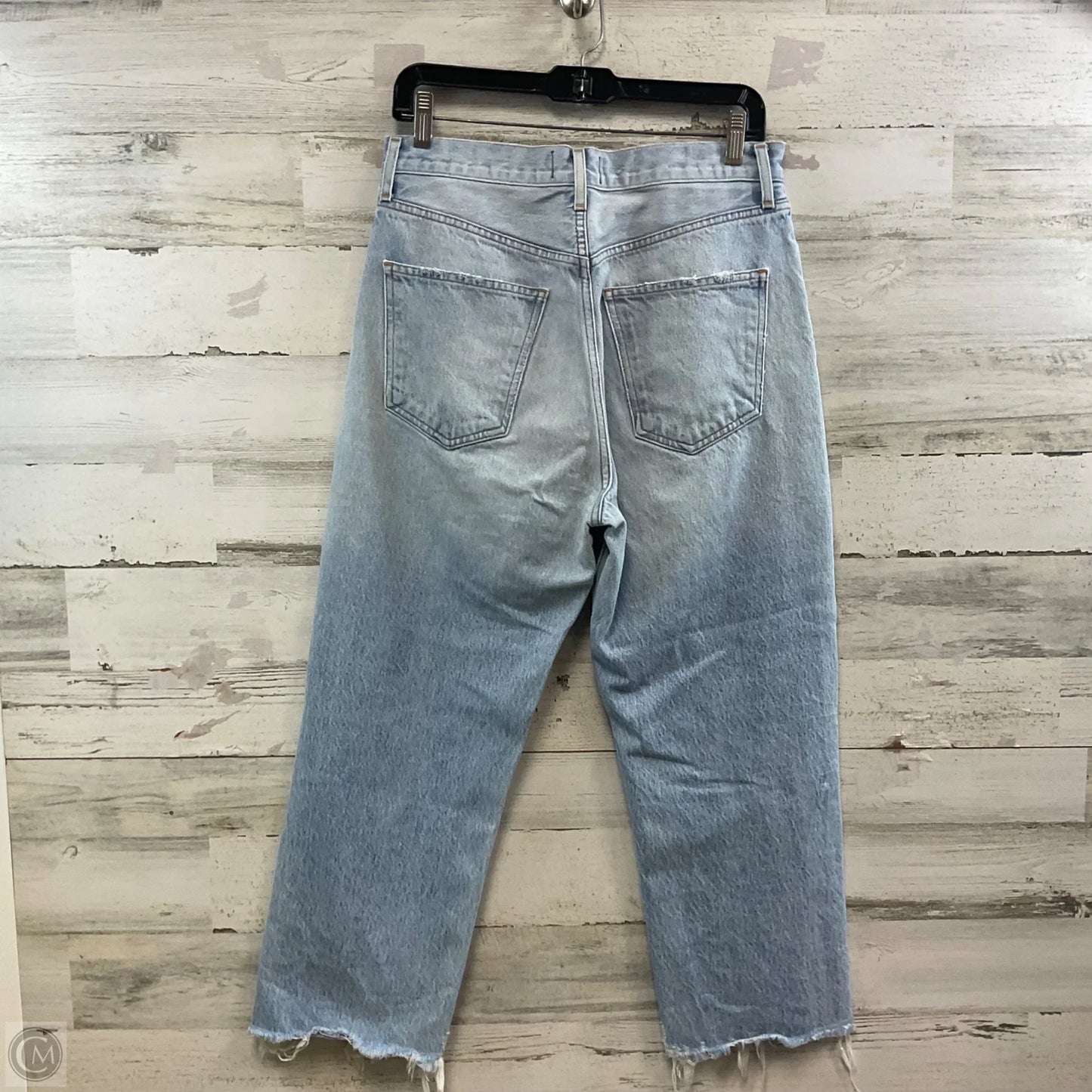 Jeans Wide Leg By Agolde In Blue Denim, Size: 4