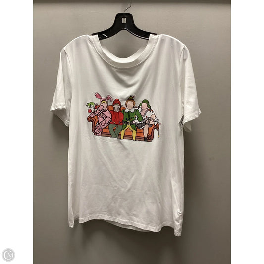 Top Short Sleeve Basic By Cme In White, Size: L