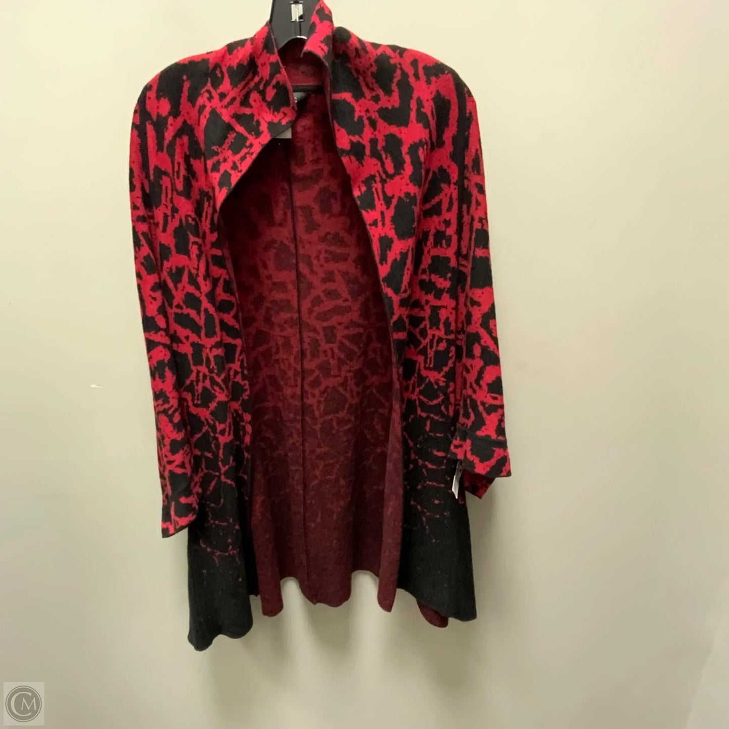 Sweater Cardigan By Ming Wang In Red, Size: L