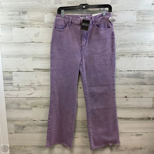 Jeans Straight By Zenana Outfitters In Purple, Size: L