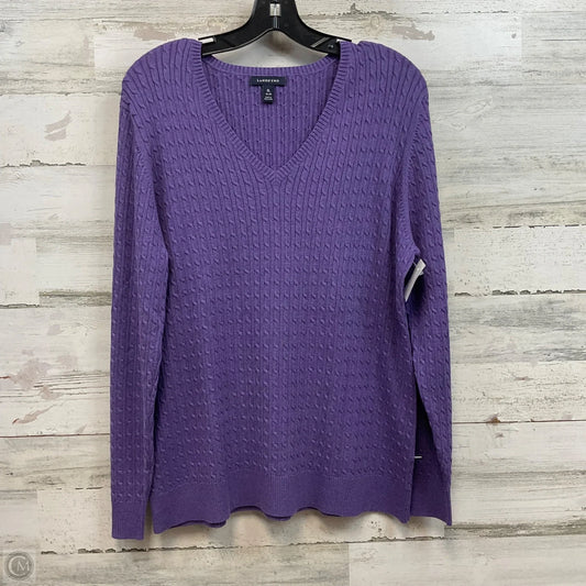 Sweater By Lands End In Purple, Size: Xl