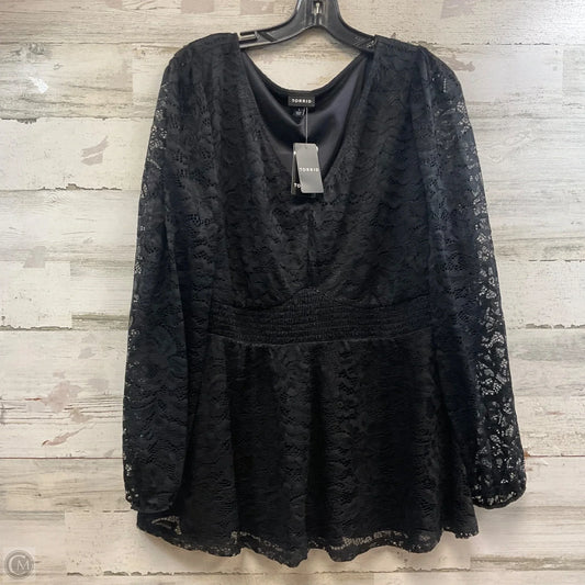 Top Long Sleeve By Torrid In Black, Size: 1x