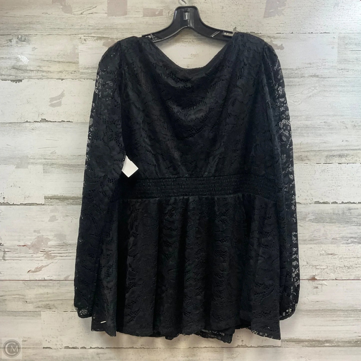 Top Long Sleeve By Torrid In Black, Size: 1x