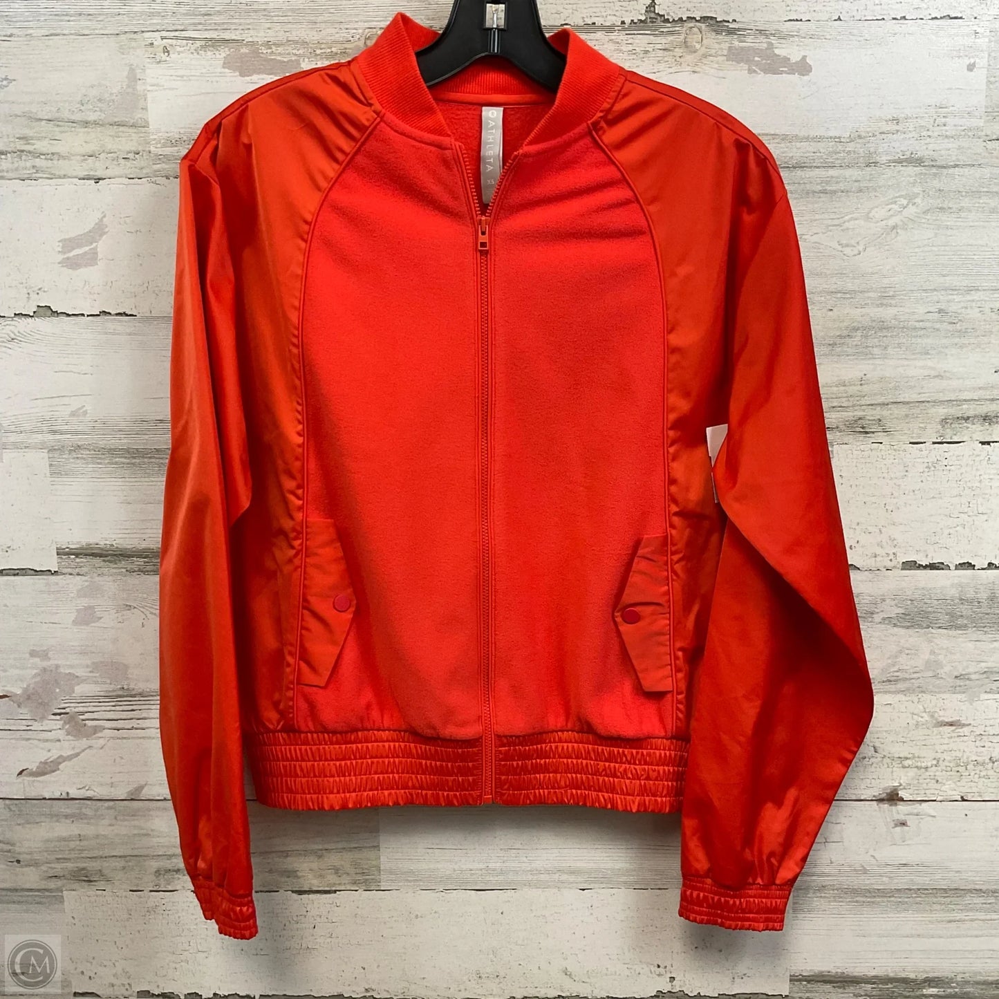 Athletic Jacket By Athleta In Orange, Size: Xs