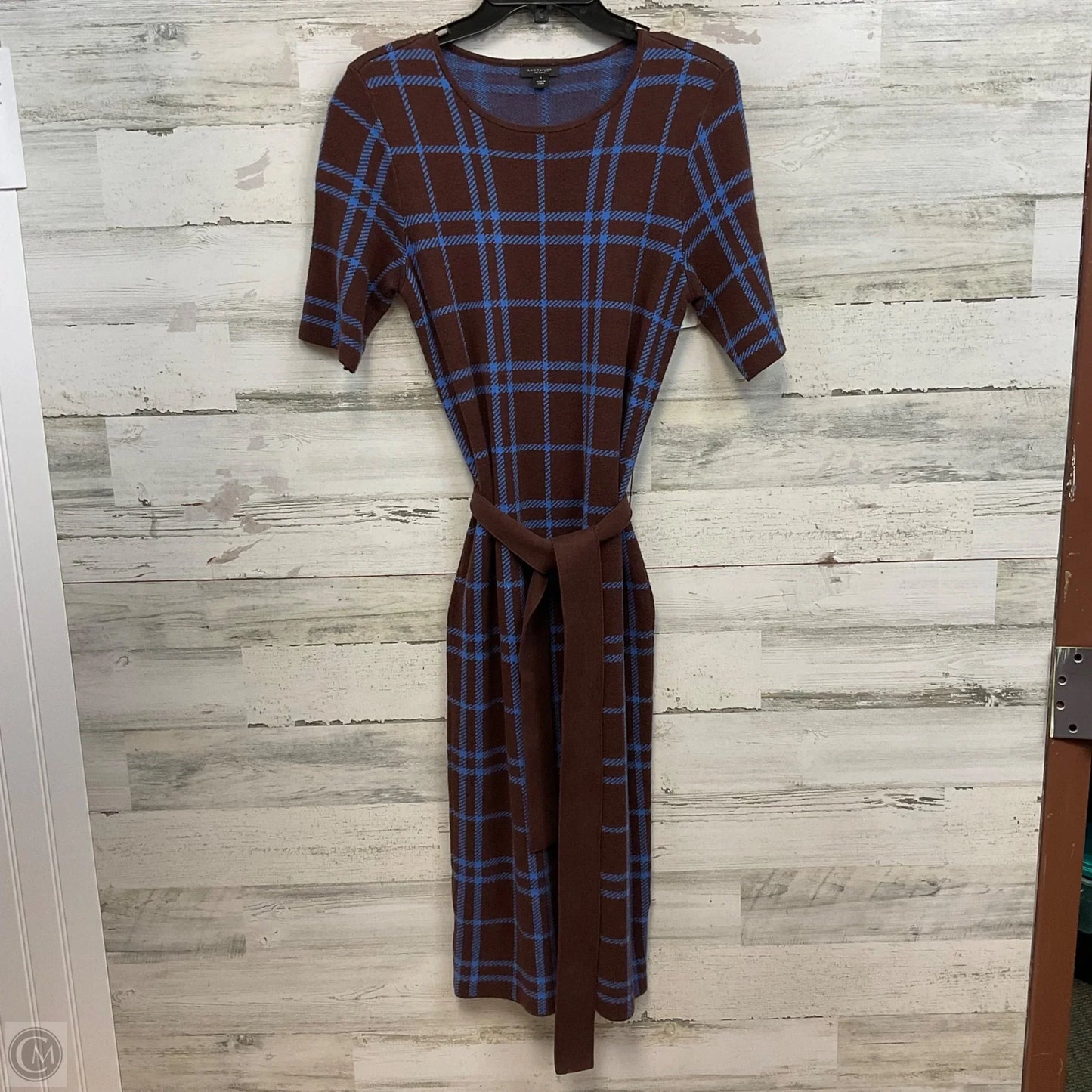 Dress Sweater By Ann Taylor In Brown & Purple, Size: S