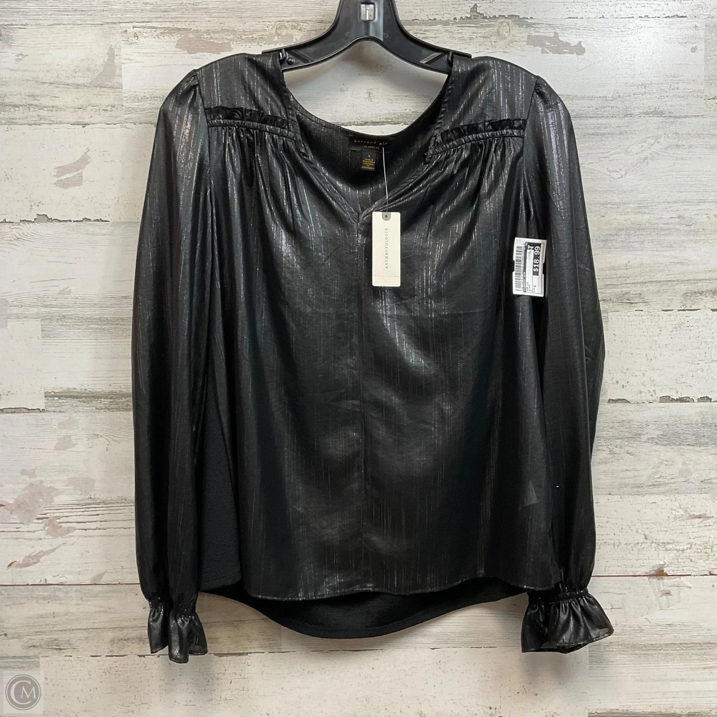 Top Long Sleeve By Current Air In Black, Size: S