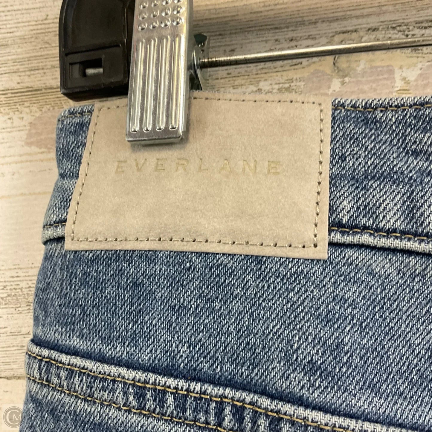Jeans Wide Leg By Everlane In Blue Denim, Size: 4