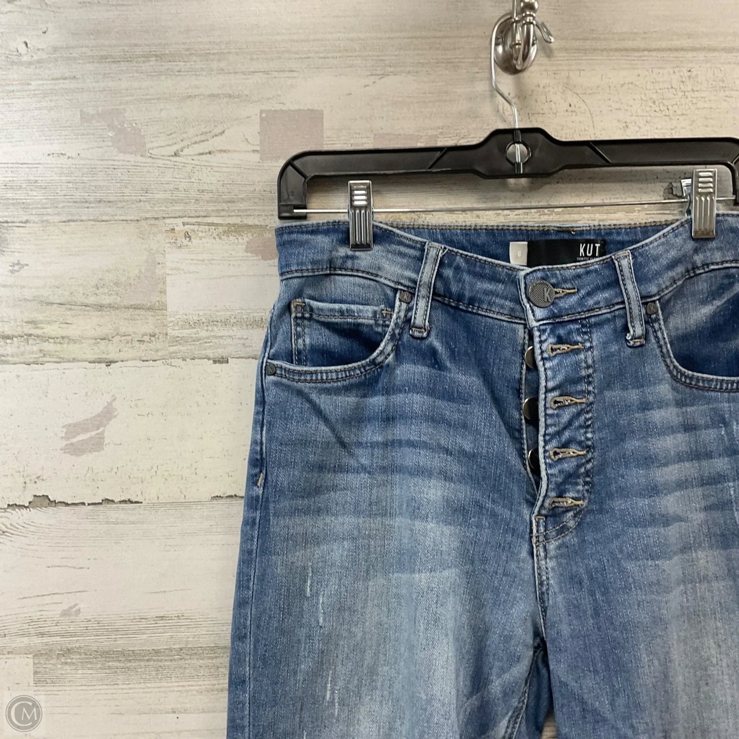 Jeans Straight By Kut In Blue Denim, Size: 6