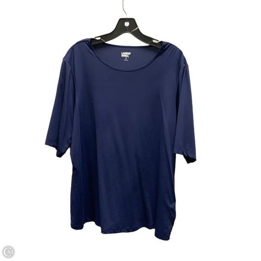 Top Short Sleeve By Lands End In Navy, Size: Xl