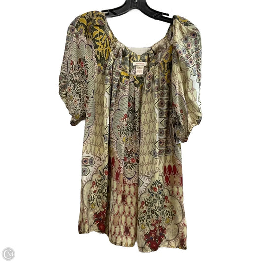 Blouse Short Sleeve By Sundance In Brown, Size: Xl
