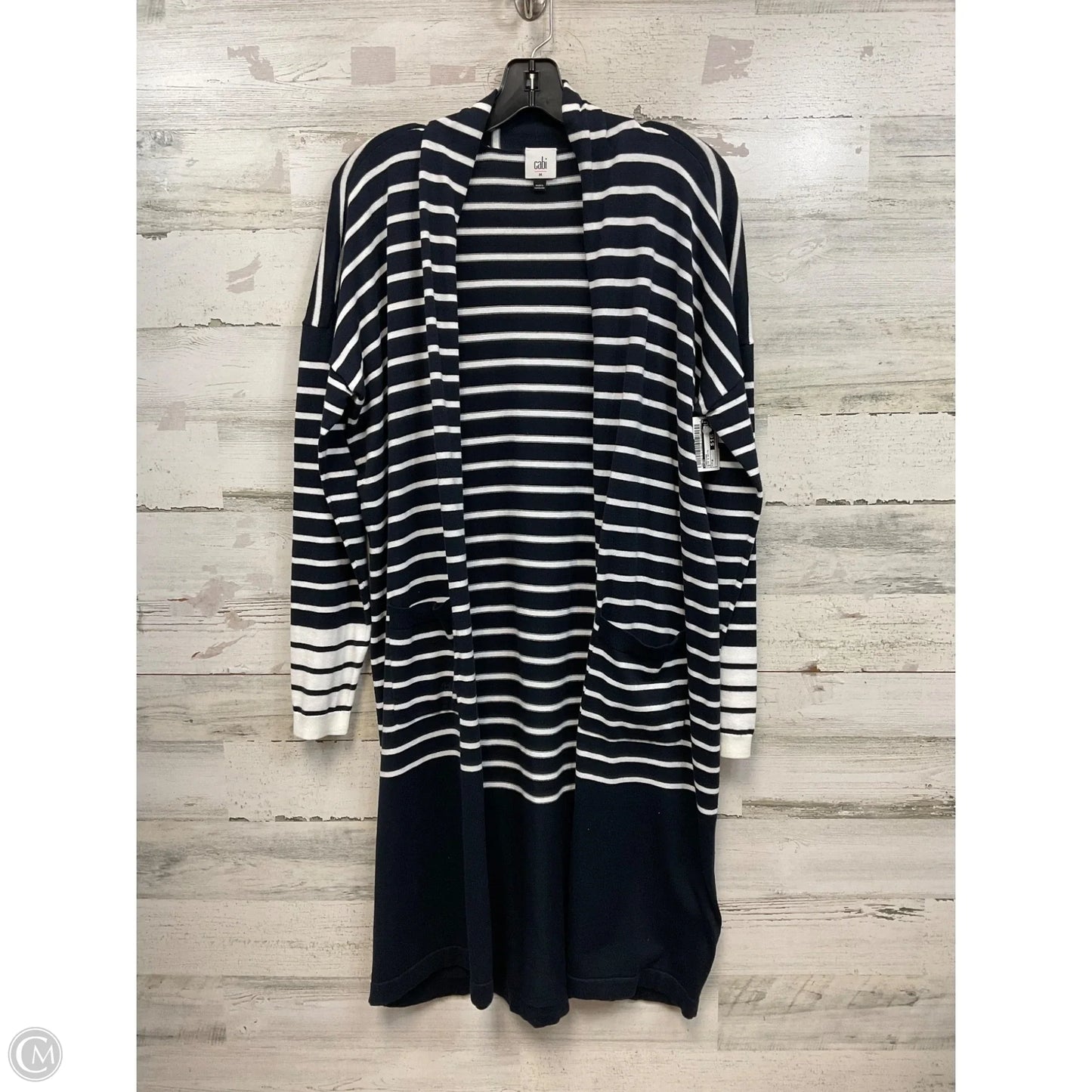 Cardigan By Cabi In Blue & White, Size: M