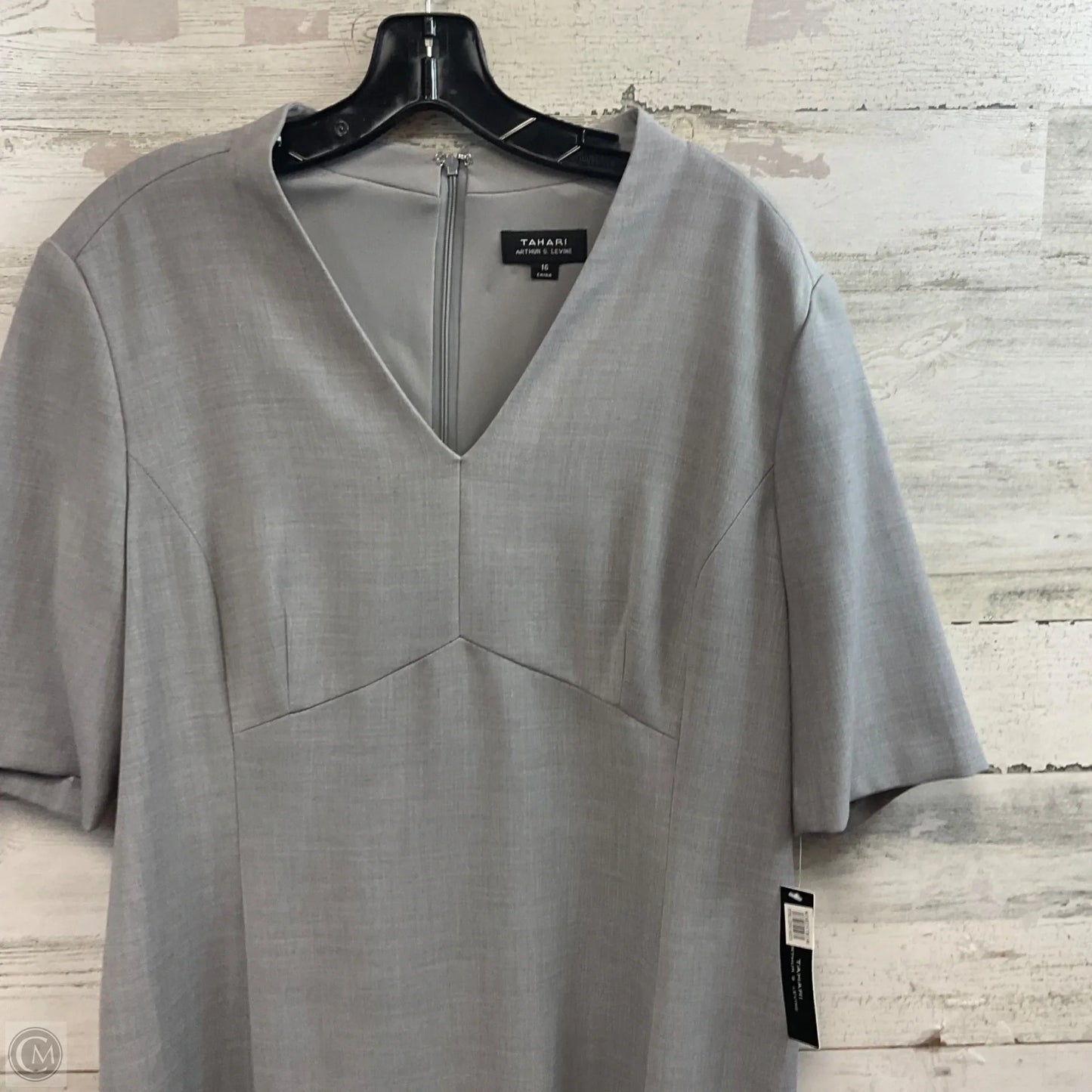 Dress Work By Tahari In Grey, Size: Xl