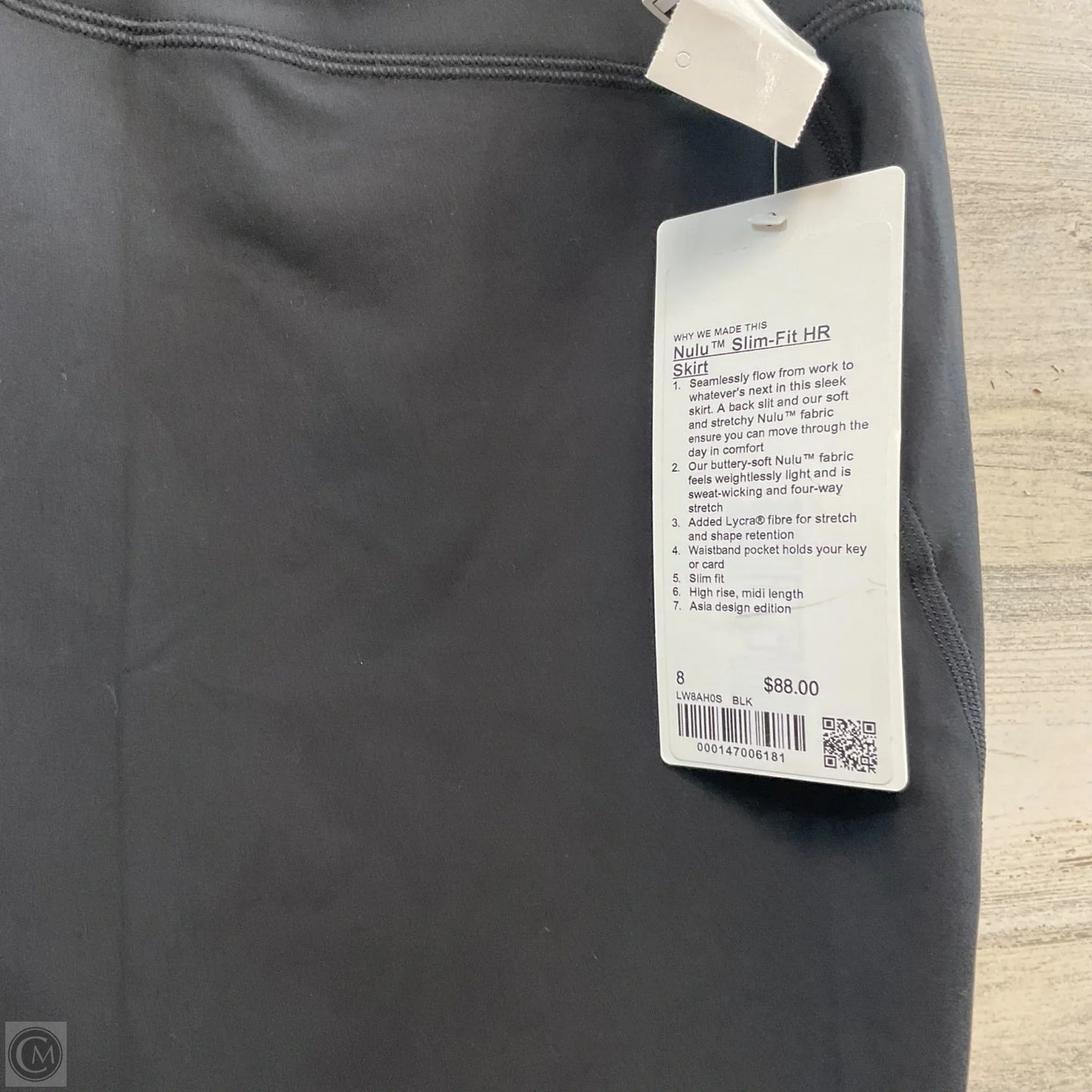 Athletic Skirt By Lululemon In Black, Size: 8