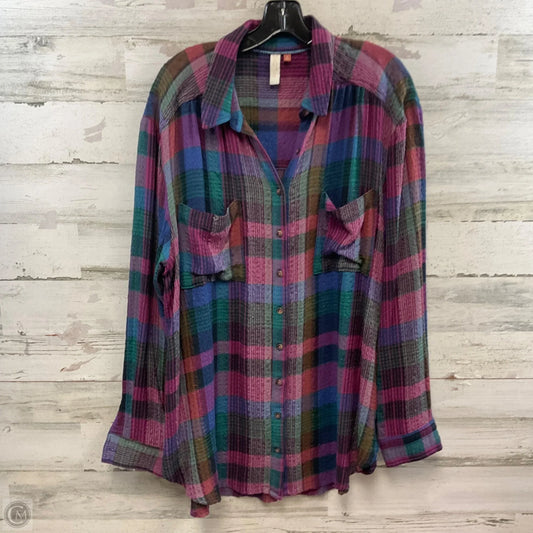 Top Long Sleeve By Pilcro In Pink, Size: Xl