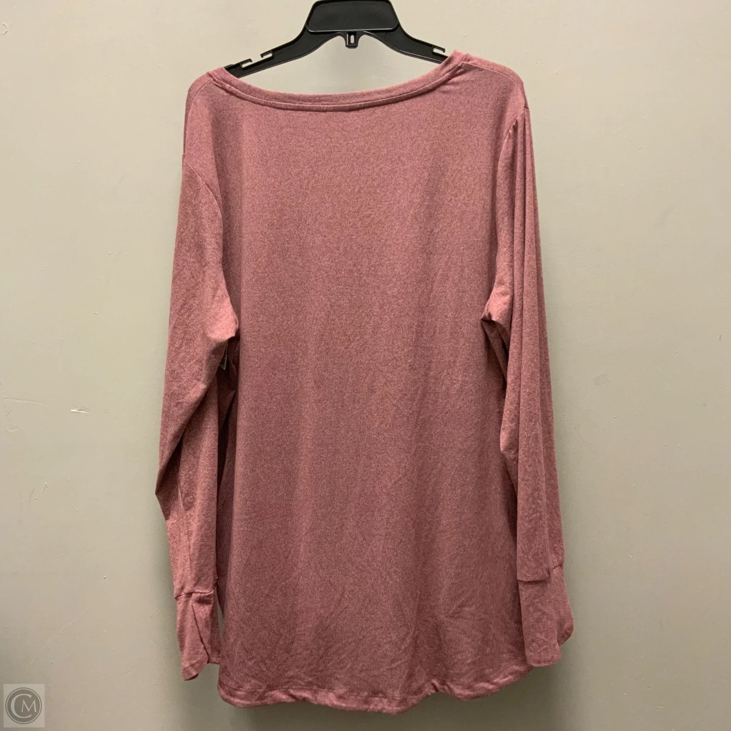 Athletic Top Long Sleeve Crewneck By Avia In Red, Size: Xxl