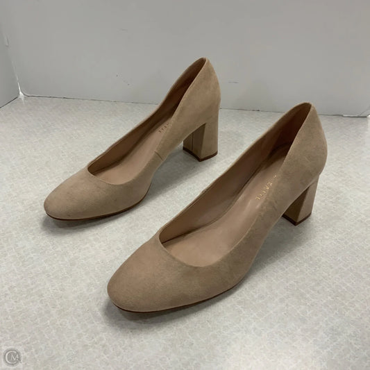 Shoes Heels Block By Kelly And Katie In Beige, Size: 9.5