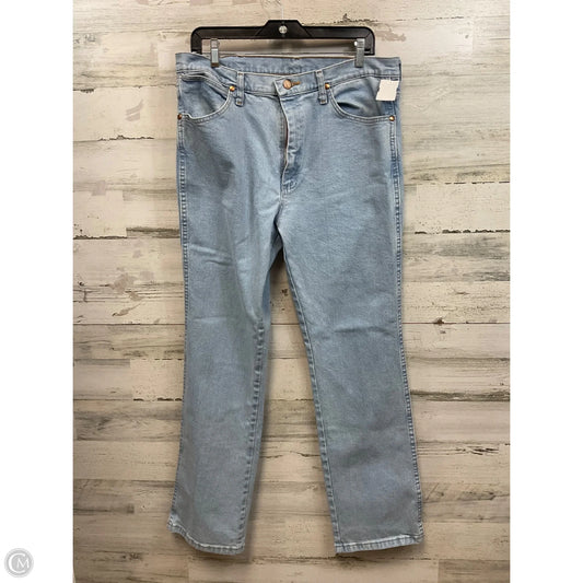Jeans Straight By Wrangler In Blue Denim, Size: 18