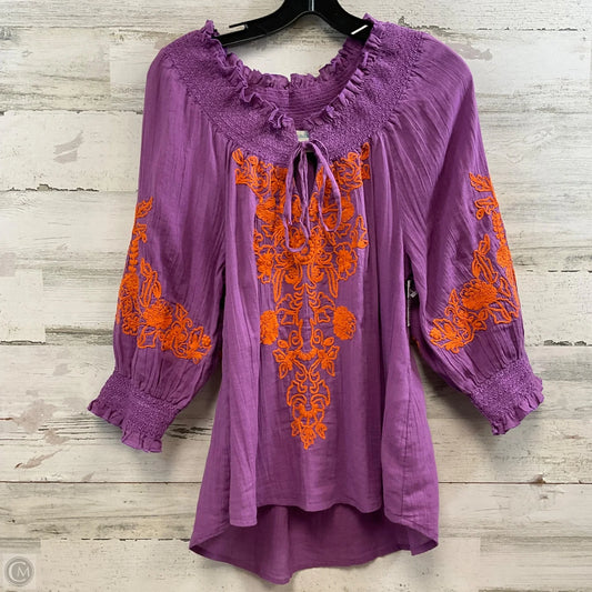 Top 3/4 Sleeve By Sundance In Purple, Size: S