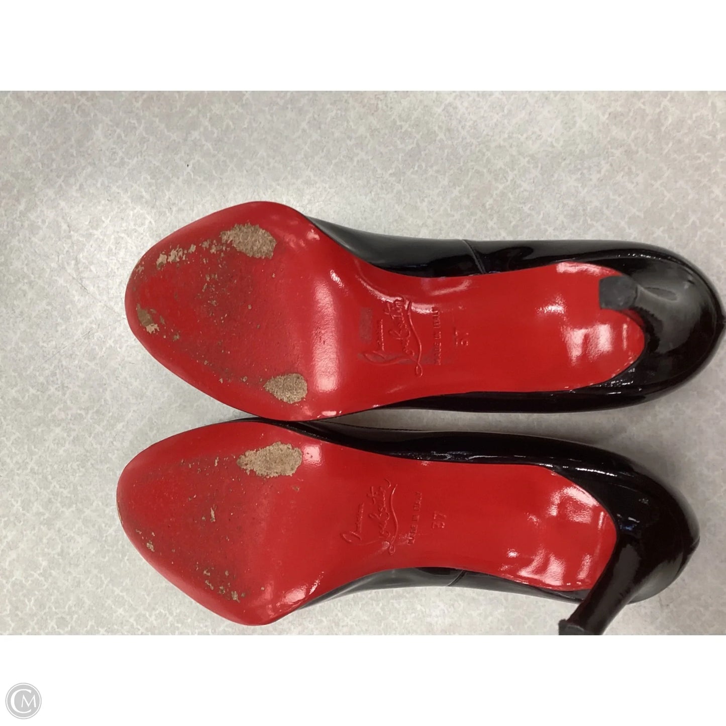 Shoes Luxury Designer By Christian Louboutin In Black, Size: 6.5