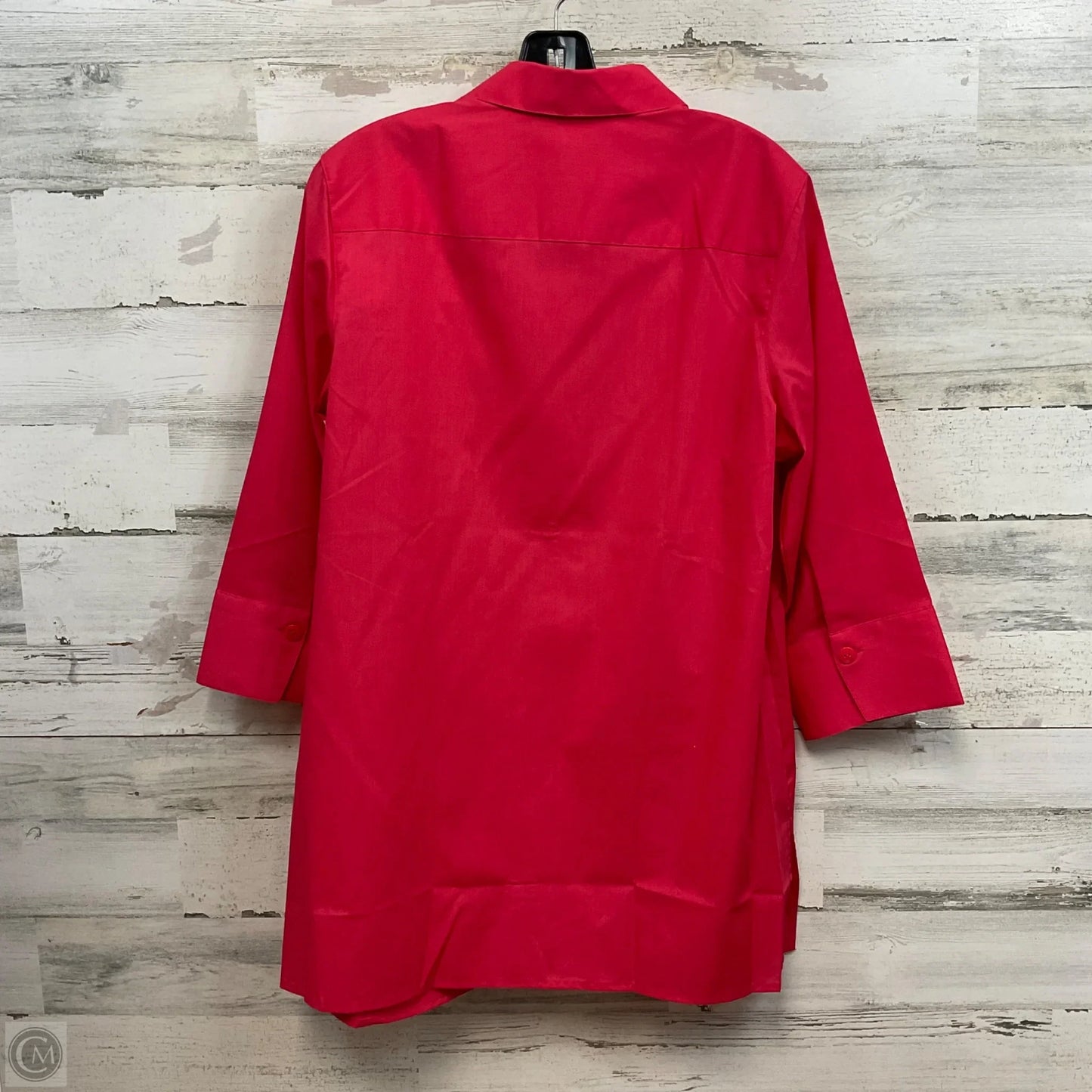 Tunic 3/4 Sleeve By Foxcroft In Pink, Size: L