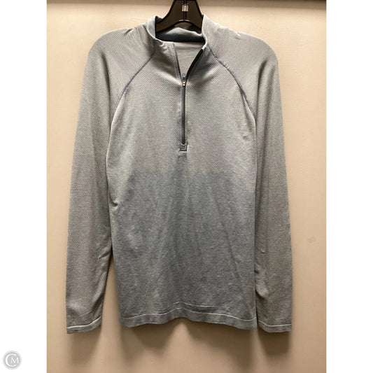 Athletic Top Long Sleeve Collar By Lululemon In Blue, Size: S