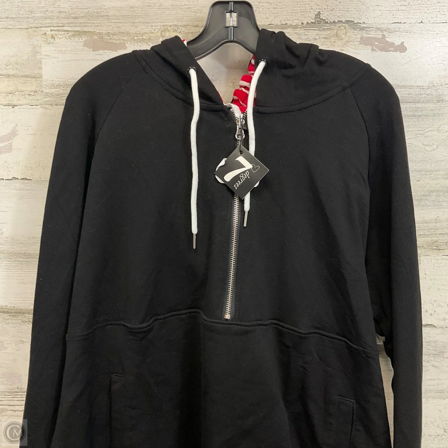 Athletic Jacket By 7 Degrees In Black, Size: 3X