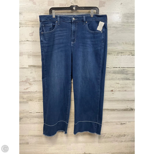 Jeans Cropped By Chicos In Blue Denim, Size: 16