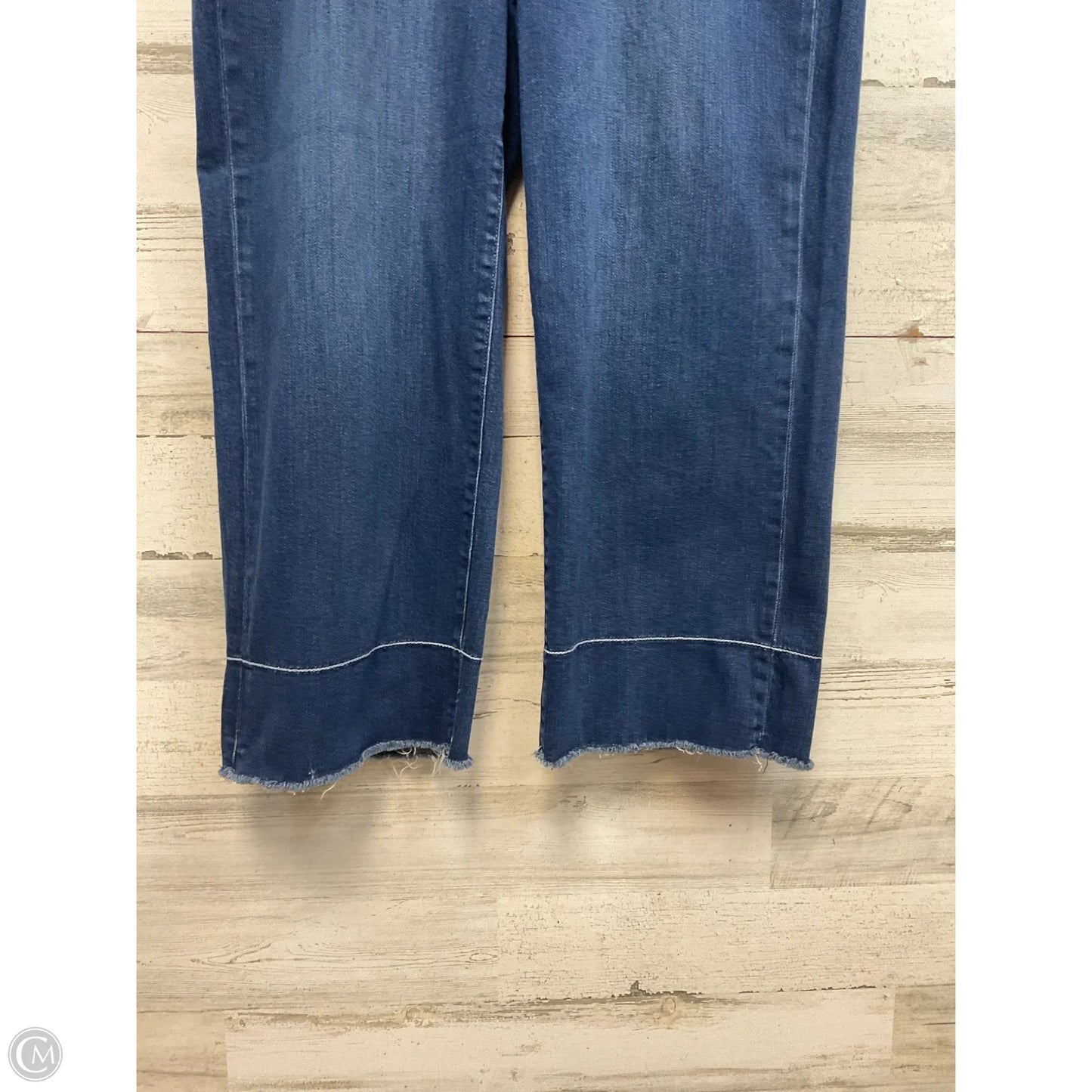 Jeans Cropped By Chicos In Blue Denim, Size: 16